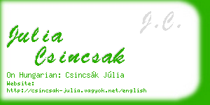 julia csincsak business card
